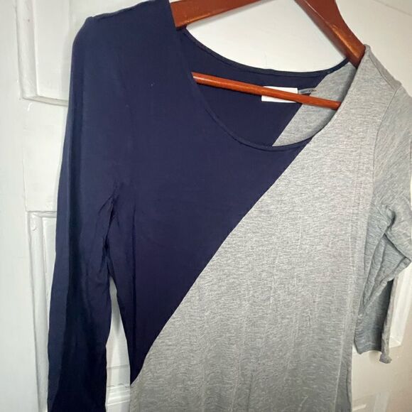 Calvin Klein Long 3/4 Sleeve Cotton Dress - Picture 7 of 9